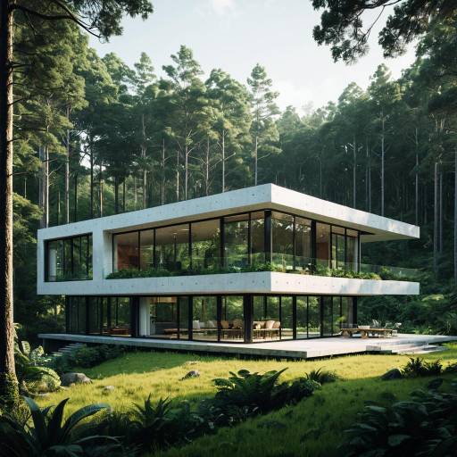 Futuristic Eco-Friendly House in Forest