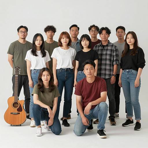 Casual Group Photo of Diverse People