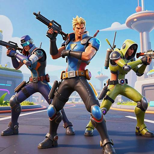 Fortnite Male Characters in Dynamic Battle