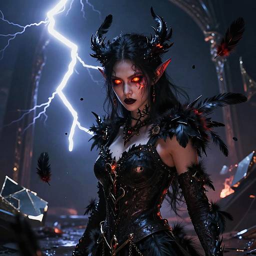 Dark Fallen Aasimar Casting Magic