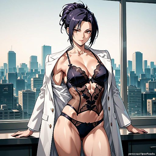 Fierce Businesswoman in Urban Lingerie Shoot