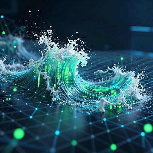 Powerful Energy Wave in Cyberpunk Network