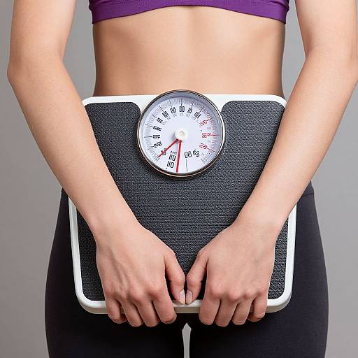 Woman Holding Weight Scale