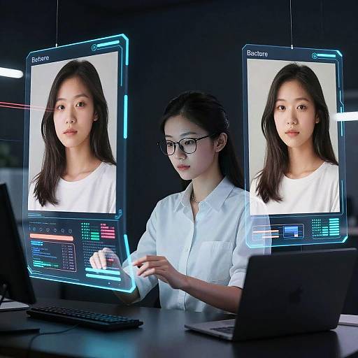 AI Virtual Assistant Restoring Photos