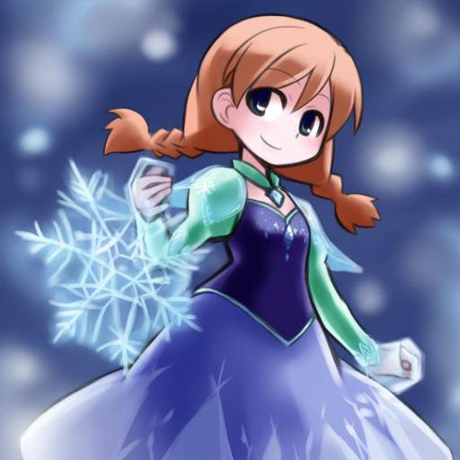 Illustration of Anna (frozen), frozen (disney) in the style of Kugelschreiber