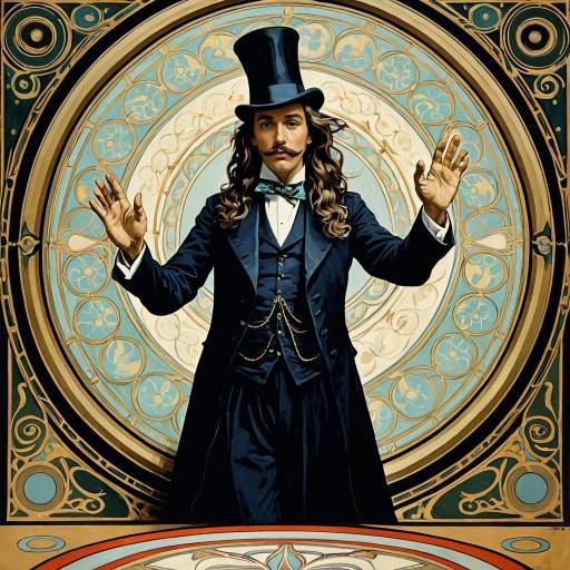 Elegant Magician in Expressionist Style