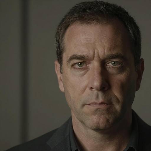 Serious Profile of a Middle-Aged Man