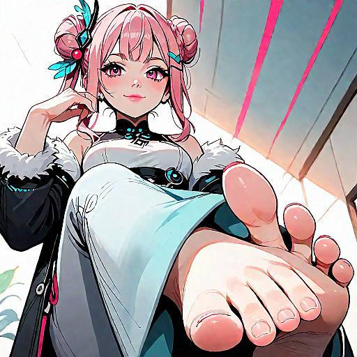 Pink-Haired Solo Character Portrait