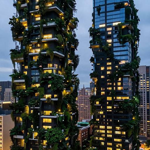 Lush Vertical Forest Skyscrapers