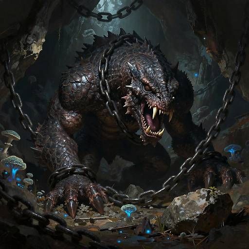Chained Monster in Forsaken Cave