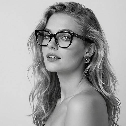 Chic Black and White Portrait of Elegance