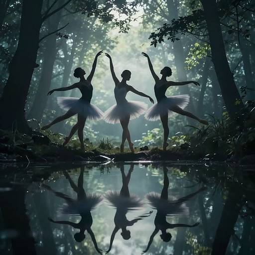 Mystical Ballet in Enchanted Forest