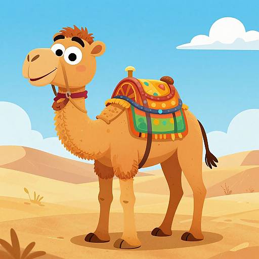Friendly Desert Camel Cartoon