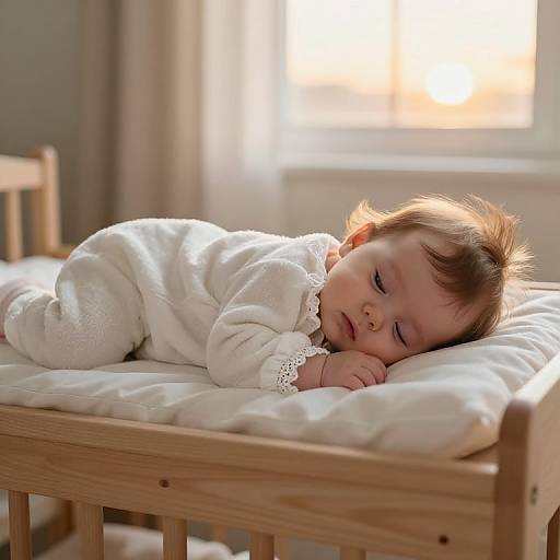 Peaceful Baby Girl Sleeping in Nursery