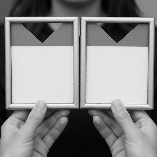Elegant Hands Holding Unique Metal Signs