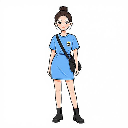 Smiling Woman in Casual Streetwear