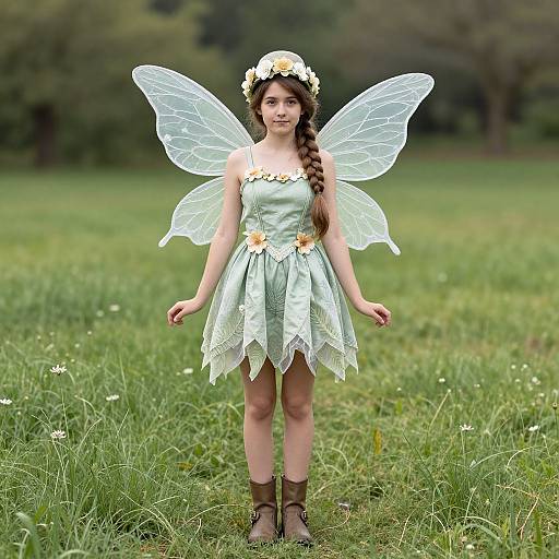Merryweather Fairy Costume Girl