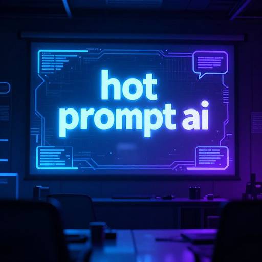 Photograph of a dark room with a neon blue and purple glowing TV screen displaying 