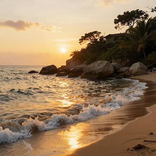 Romantic Golden Hour Secluded Cove