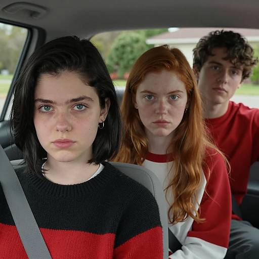 Teenagers in a Car Portrait