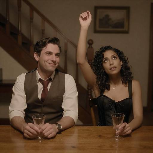 Cozy Evening Conversation at a Table