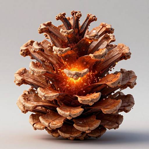Surreal Cosmic Pinecone Fractal Art