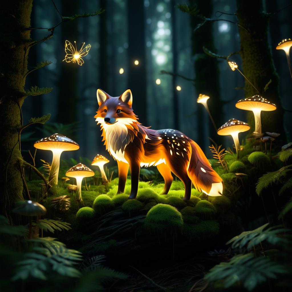 Crafty Fox Spirit in Enchanted Thicket