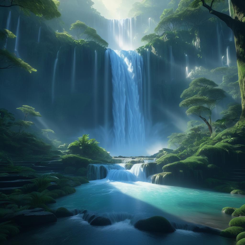 Magical Morning Waterfall in 4K Detail