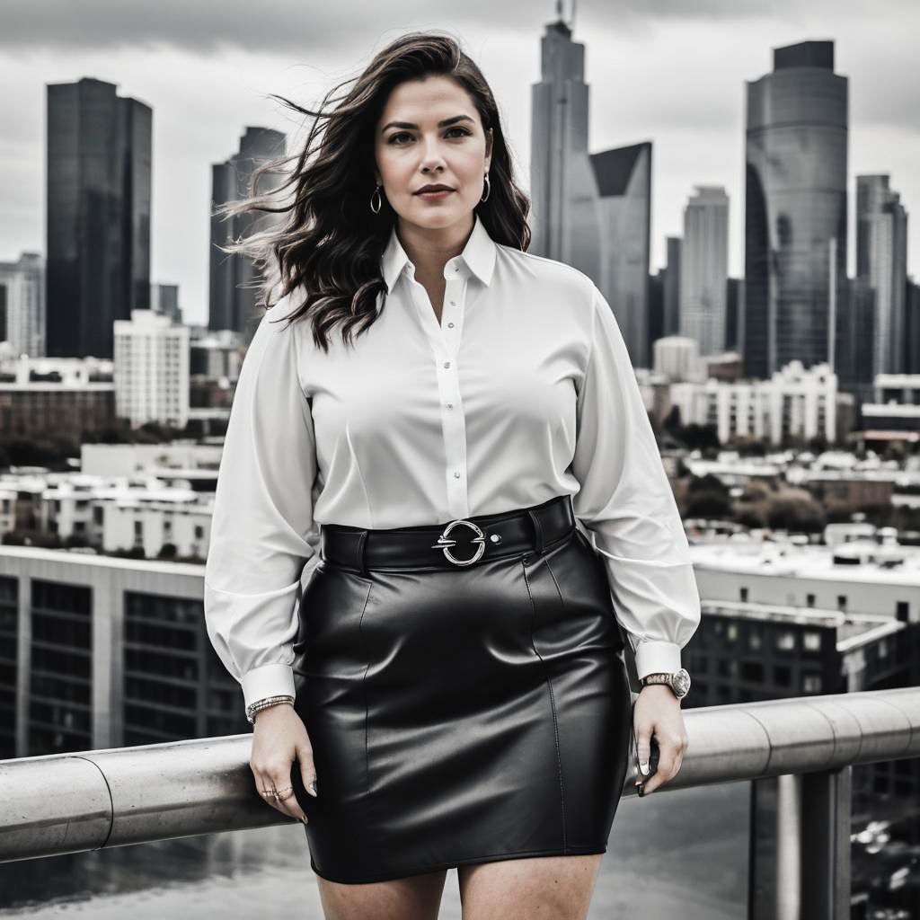 Urban Chic: Curvy Style in Black and White