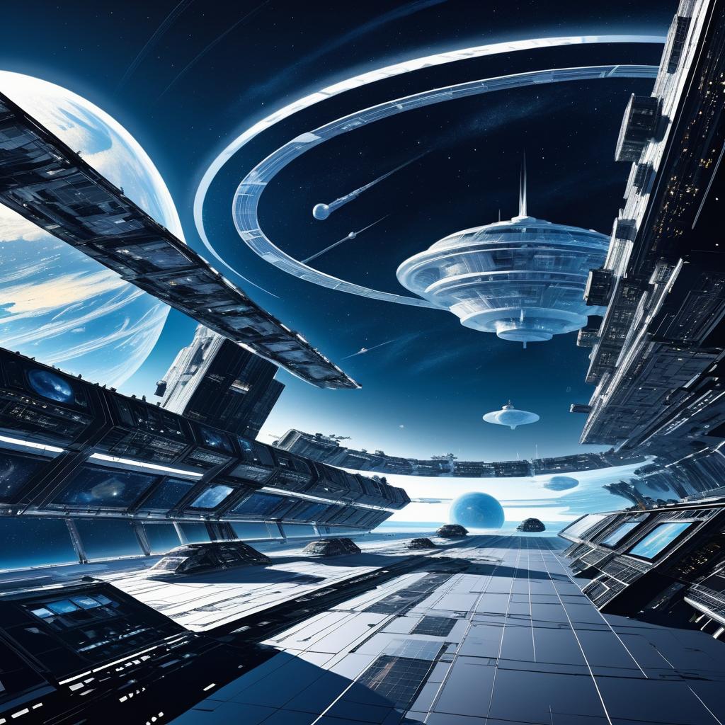 Futuristic Space Station Concept Art