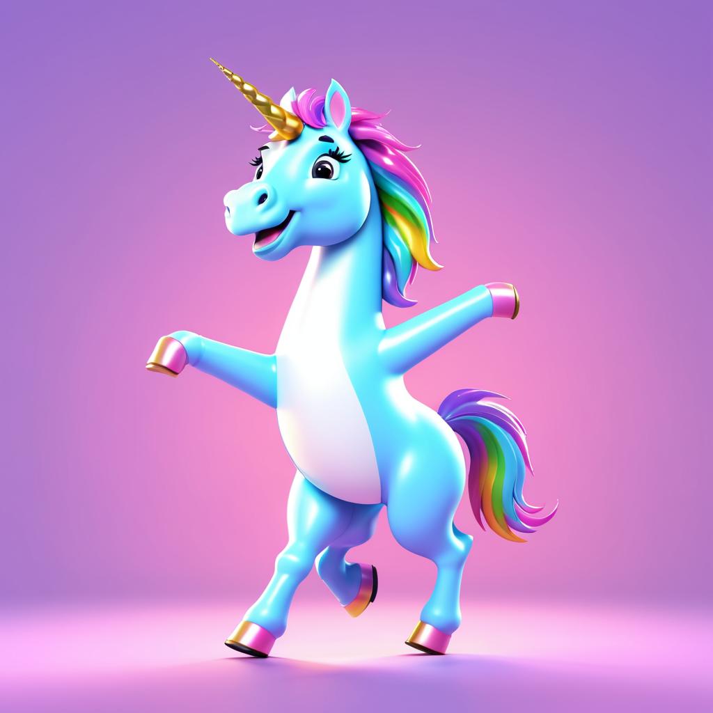 Cheerful Dancing Unicorn Animation