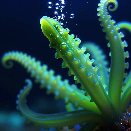 Vivid Underwater Slime Tentacles