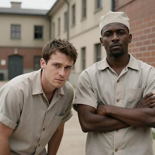 Serious Portraits of Two Prisoners