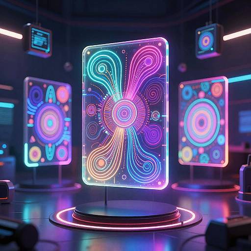 Cyberpunk AI Abstract Art Generator