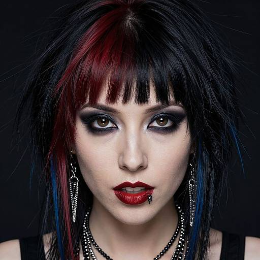 Extreme Closeup Gothic Woman Portrait