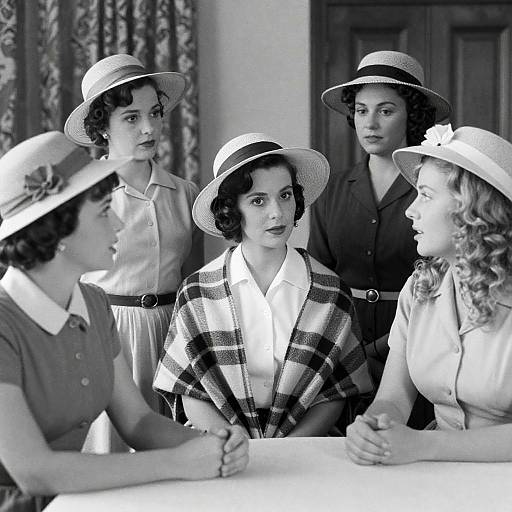 Vintage Gathering: Five Women in Portrait