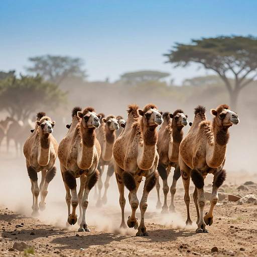 Cinematic Camels in Vibrant Motion