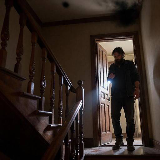 Mysterious Staircase with Intriguing Figure