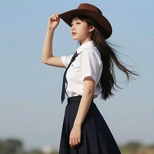 Stunning Cowboy Shot with Mathayom Uniform