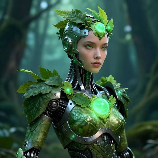 Nature-Inspired Female Android Art