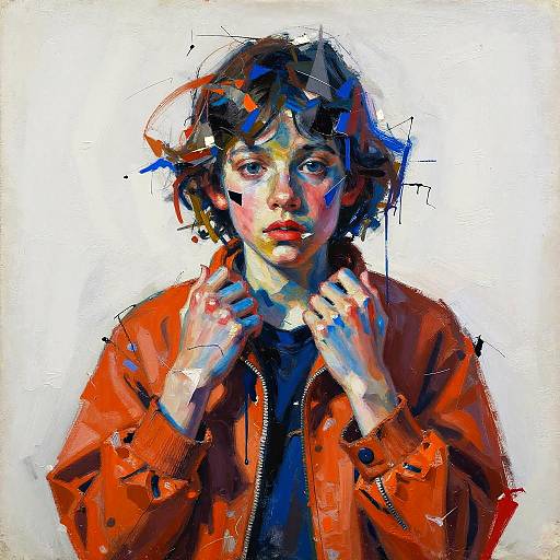 Expressionist Fragmented Youth Portrait
