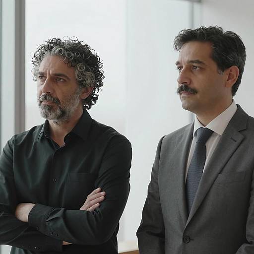 Office Portrait of Two Distinguished Men