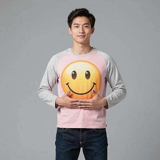 Playful Emoji Costume Portrait of Young Man
