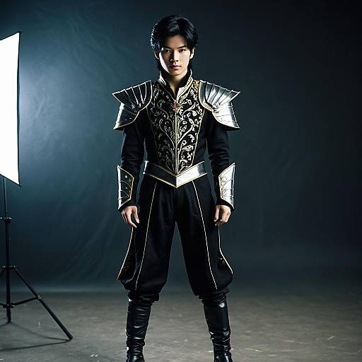 Young Man in Fantasy Prince Costume