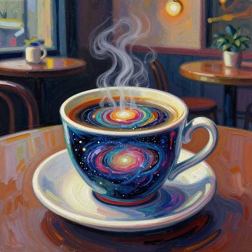 Galaxy Coffee Cup in Cozy Café