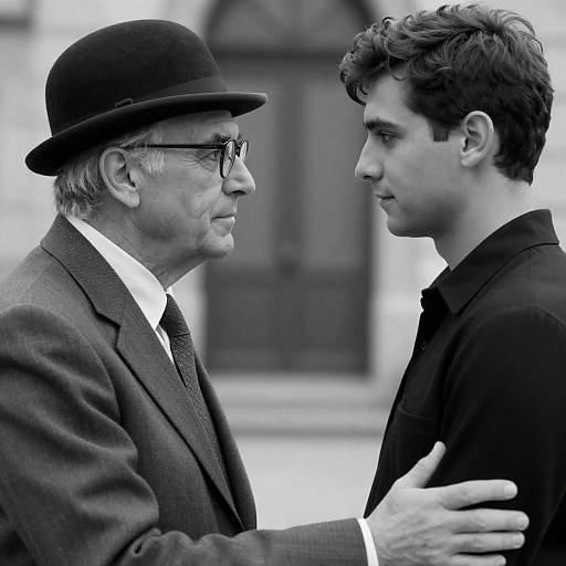 Intense Black-and-White Portrait of Generations