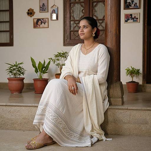 Poetic Punjabi Woman in Traditional Attire