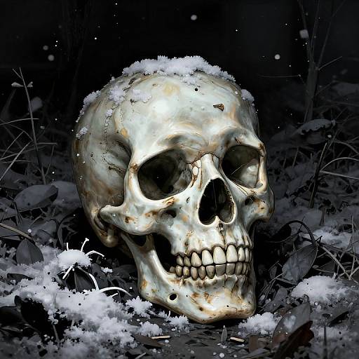 Melancholy Ceramic Snowfall Anime Art