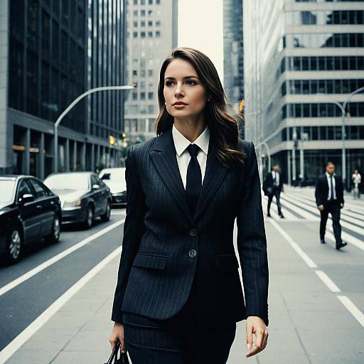 Aesthetic Business Woman in City