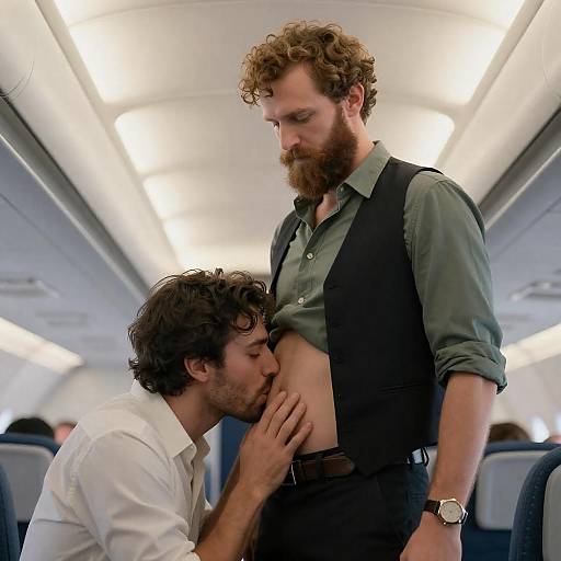 Candid Moment aboard a Plane